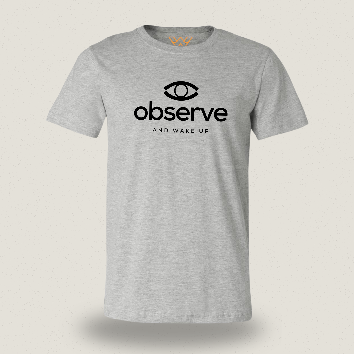 Observe T-shirt – Minimalistische borstopdruk voor bewuste denkers