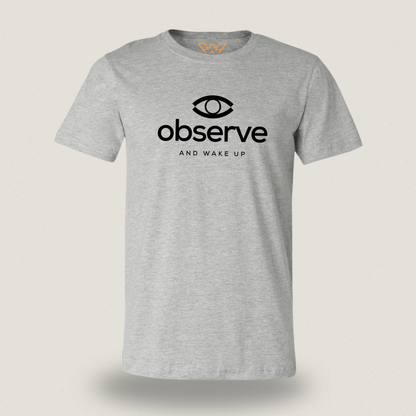 Observe T-shirt – Minimalistische borstopdruk voor bewuste denkers