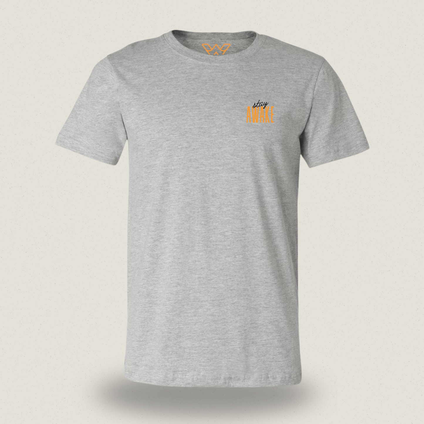Stay Awake T-shirt – Statement met Borst- en Rugopdruk