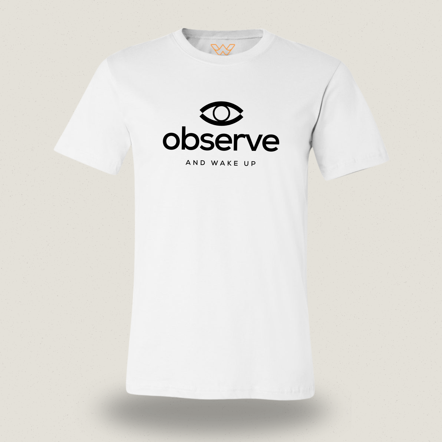 Observe T-shirt – Minimalistische borstopdruk voor bewuste denkers