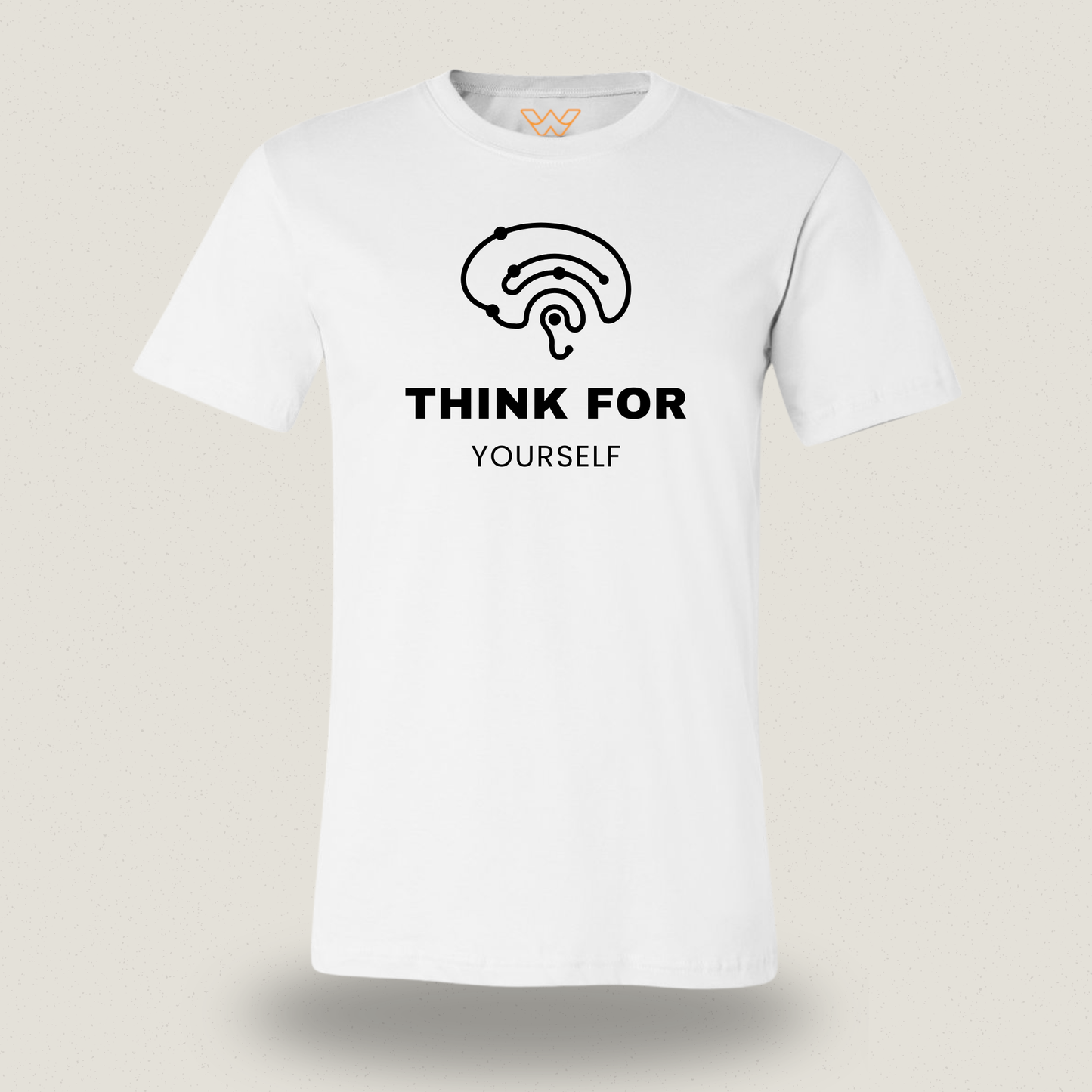 Think for Yourself T-shirt – Minimalistische Borstopdruk met Betekenis