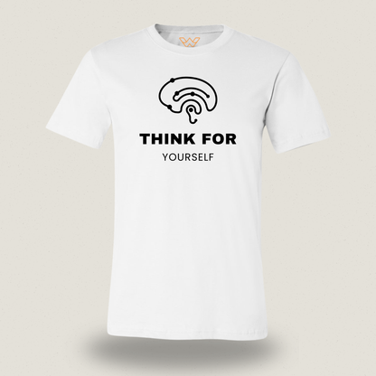 Think for Yourself T-shirt – Minimalistische Borstopdruk met Betekenis