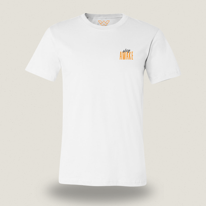 Stay Awake T-shirt – Statement met Borst- en Rugopdruk
