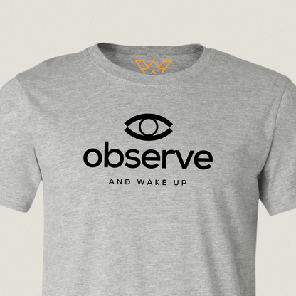 Observe T-shirt – Minimalistische borstopdruk voor bewuste denkers