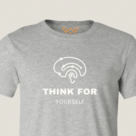 Think for Yourself T-shirt – Minimalistische Borstopdruk met Betekenis