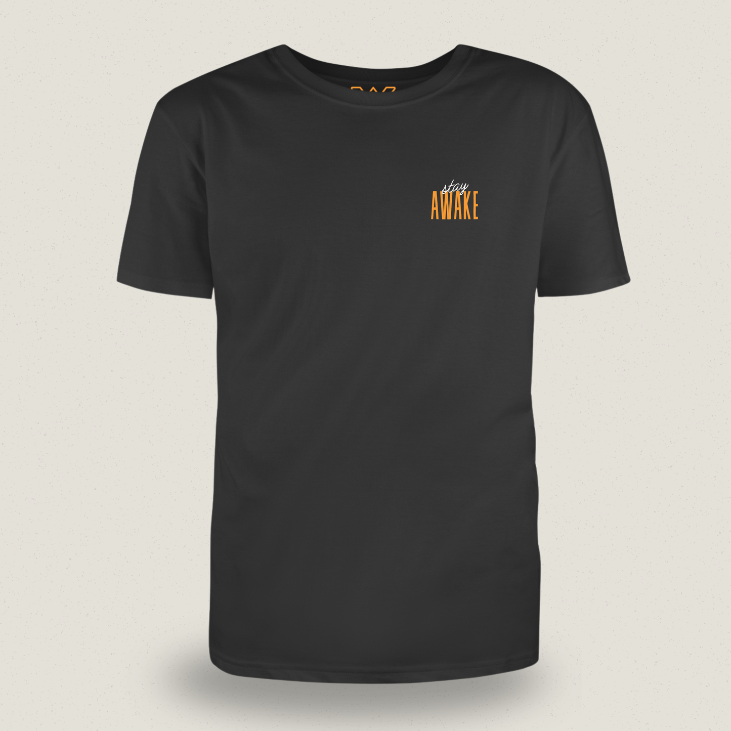 Stay Awake T-shirt – Statement met Borst- en Rugopdruk