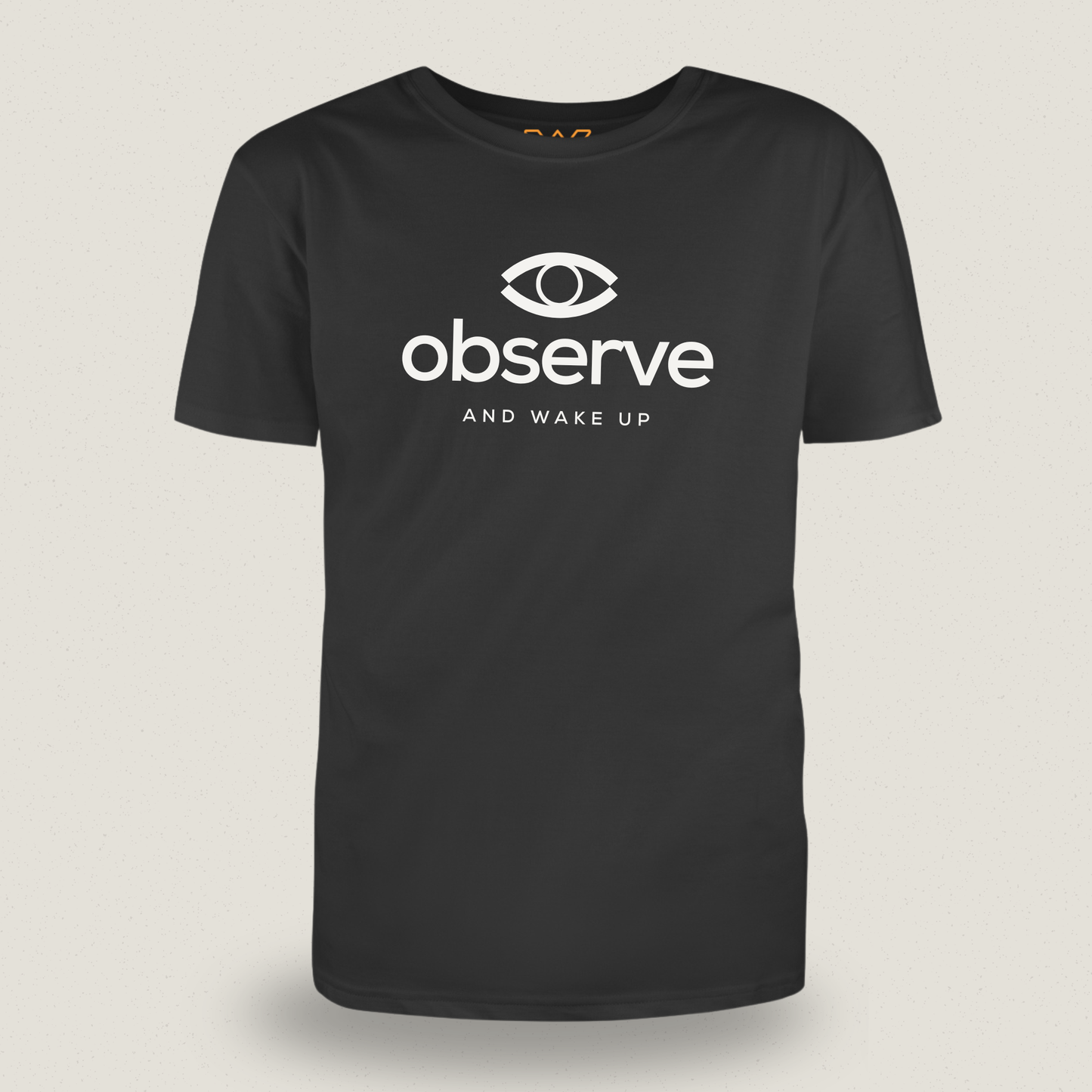 Observe T-shirt – Minimalistische borstopdruk voor bewuste denkers