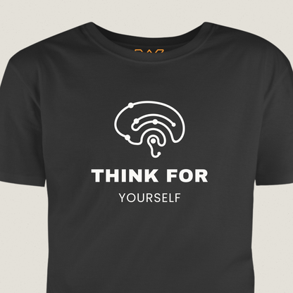 Think for Yourself T-shirt – Minimalistische Borstopdruk met Betekenis