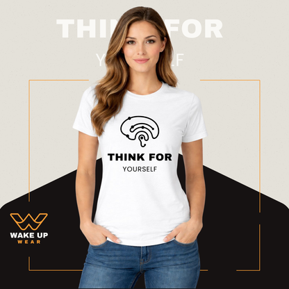 Think for Yourself T-shirt – Minimalistische Borstopdruk met Betekenis