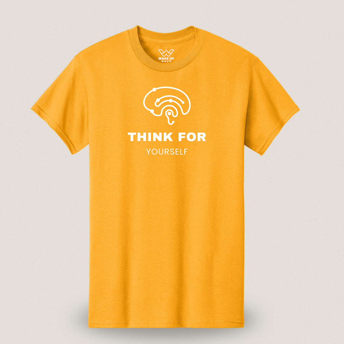 Think for Yourself T-shirt – Minimalistische Borstopdruk met Betekenis