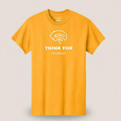 Think for Yourself T-shirt – Minimalistische Borstopdruk met Betekenis