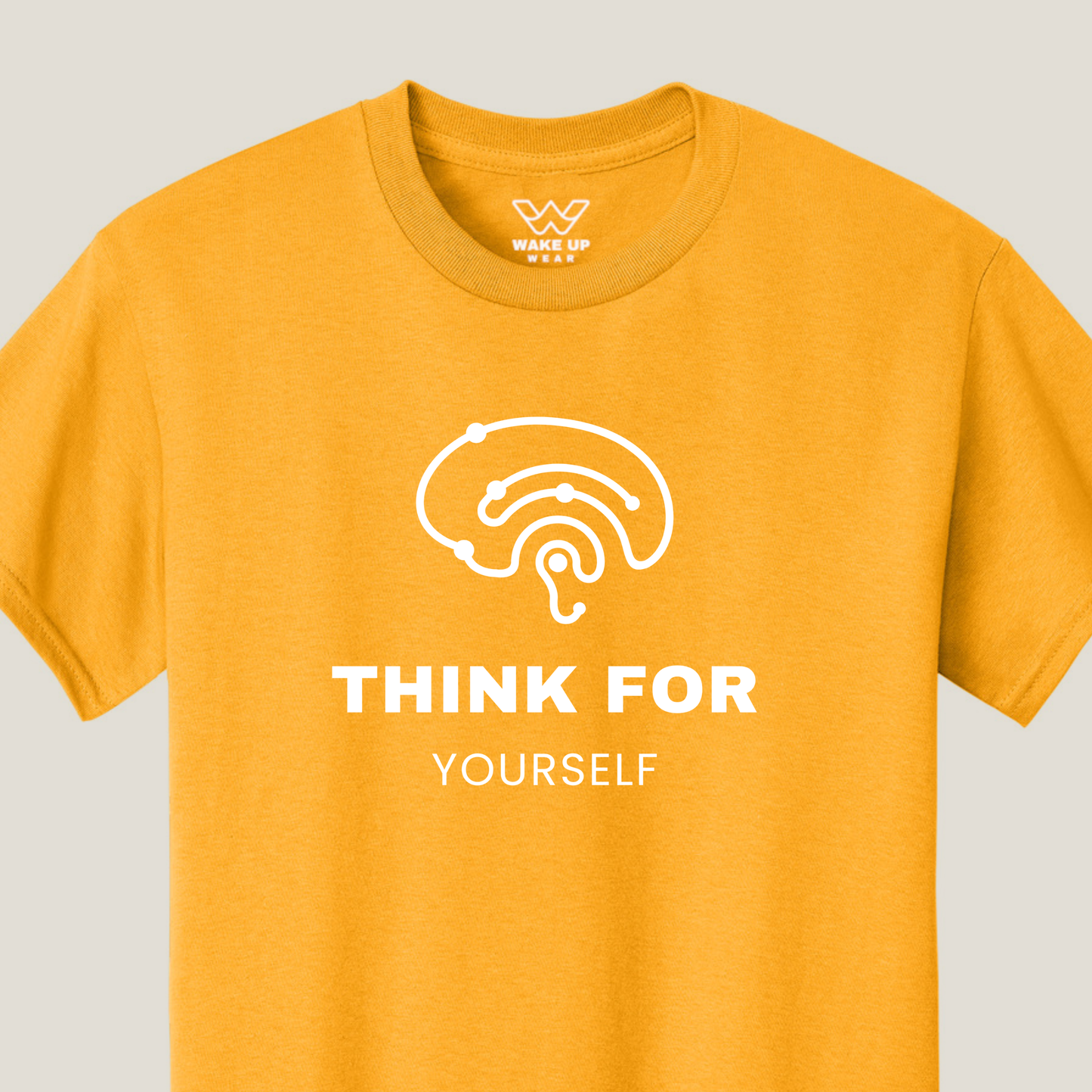 Think for Yourself T-shirt – Minimalistische Borstopdruk met Betekenis