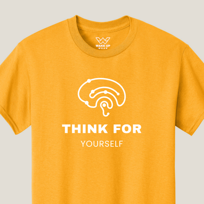 Think for Yourself T-shirt – Minimalistische Borstopdruk met Betekenis